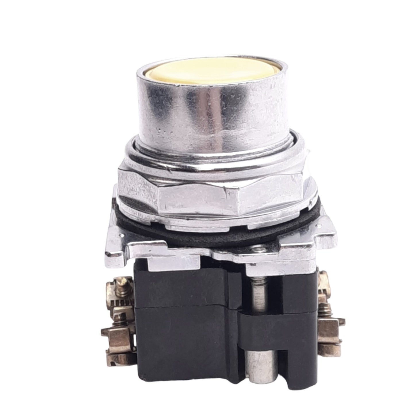 Used Eaton 10250T104-1 Yellow Pushbutton Switch, ø30.5mm, 1NO 1NC, 600VAC 10A Max