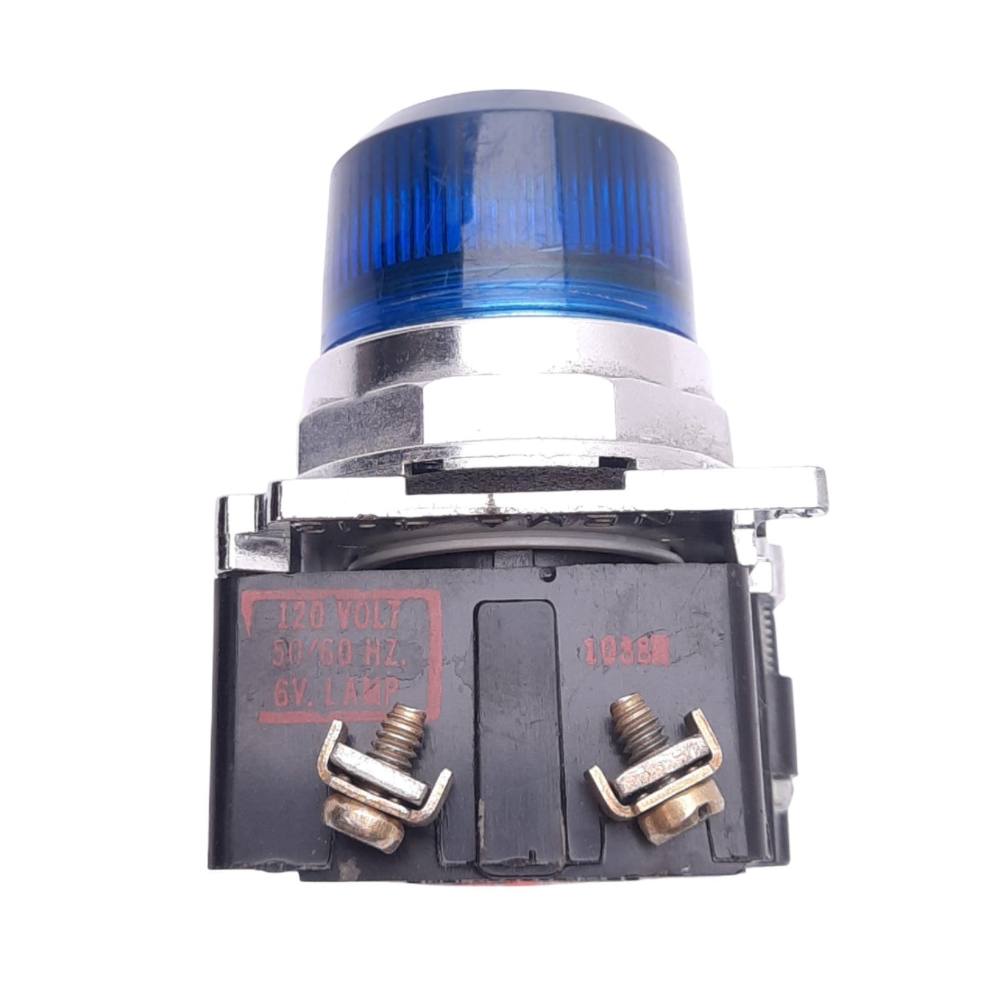 Used Eaton 10250T181NC4N Heavy Duty Blue Indicator Pilot Light, ø30.5mm, 120VAC Lamp