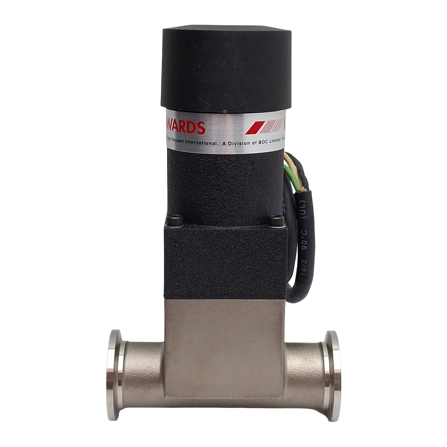 Used Edwards IPV25EKS High Vacuum Solenoid Valve, 0.1µPa-0.2MPa, NW25, 90-132VAC Coil