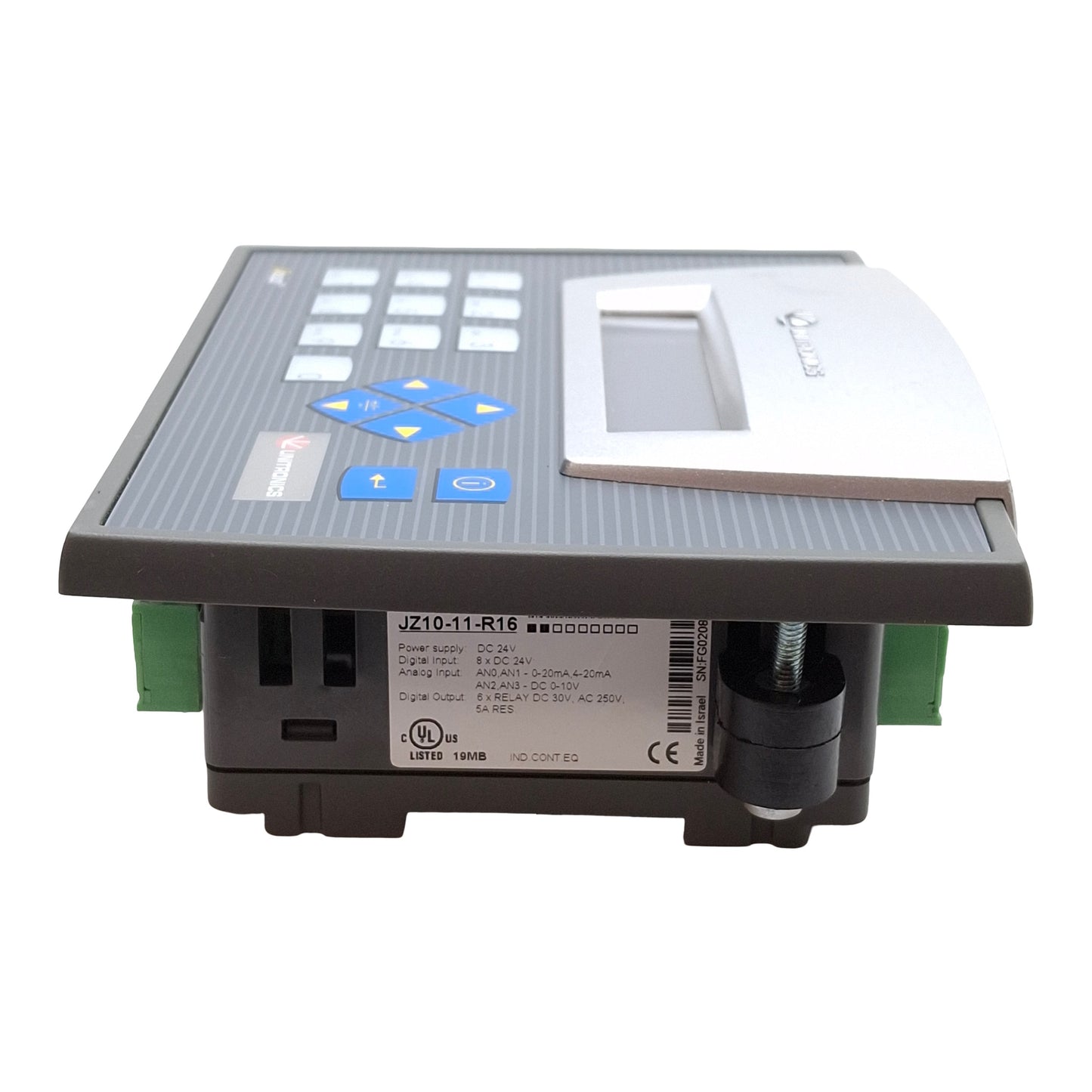 Used Unitronics JZ10-11-R16 Micro-OPLC, 8 Digital & 2 Analog Inputs, 6 Relay Outputs