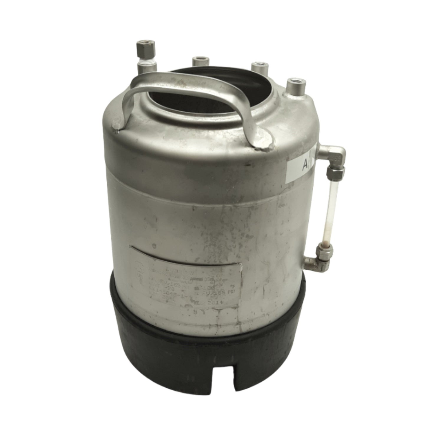 Used Apache Stainless Corp ASME UM Pressure Vessel MAWP: FV/165psi, 1/4in NPT*No Lid*