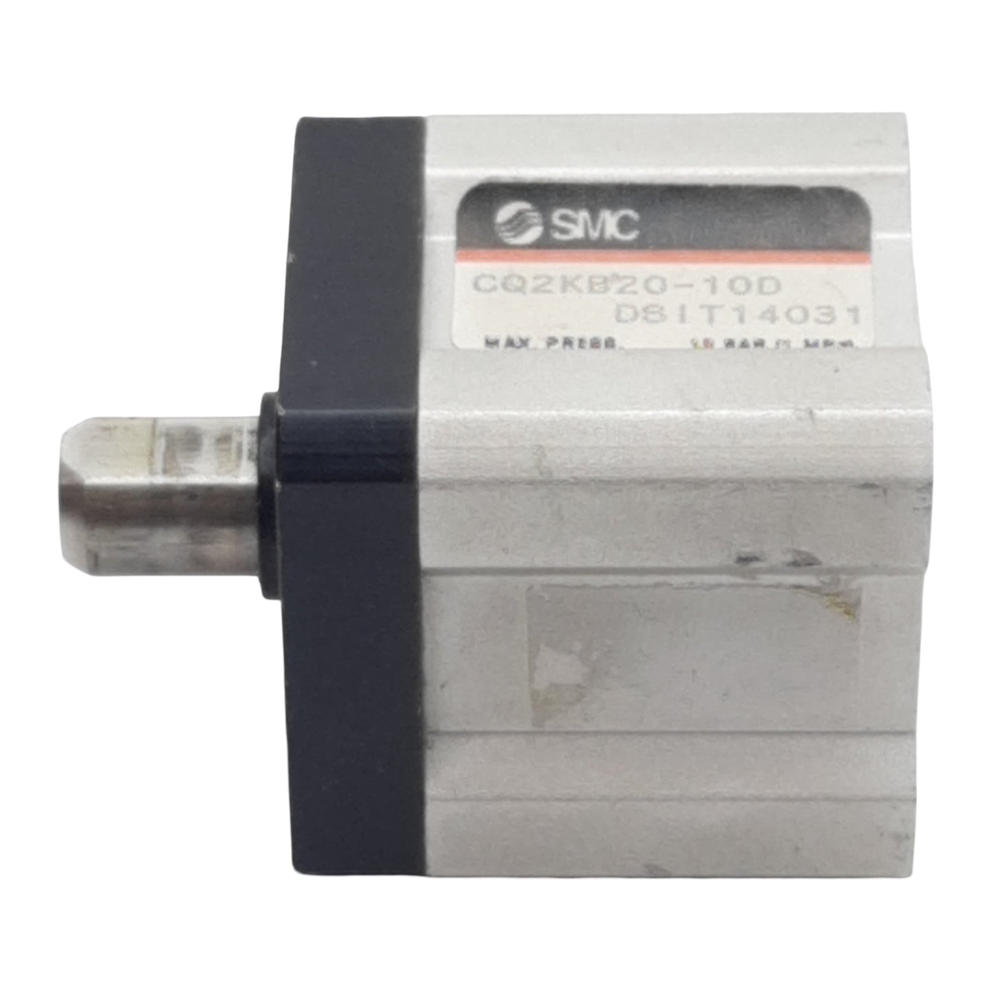 Used SMC CQ2KB20-10D Pneumatic Compact Cylinder, ø20mm Bore, 10mm Stroke, M5, 10bar
