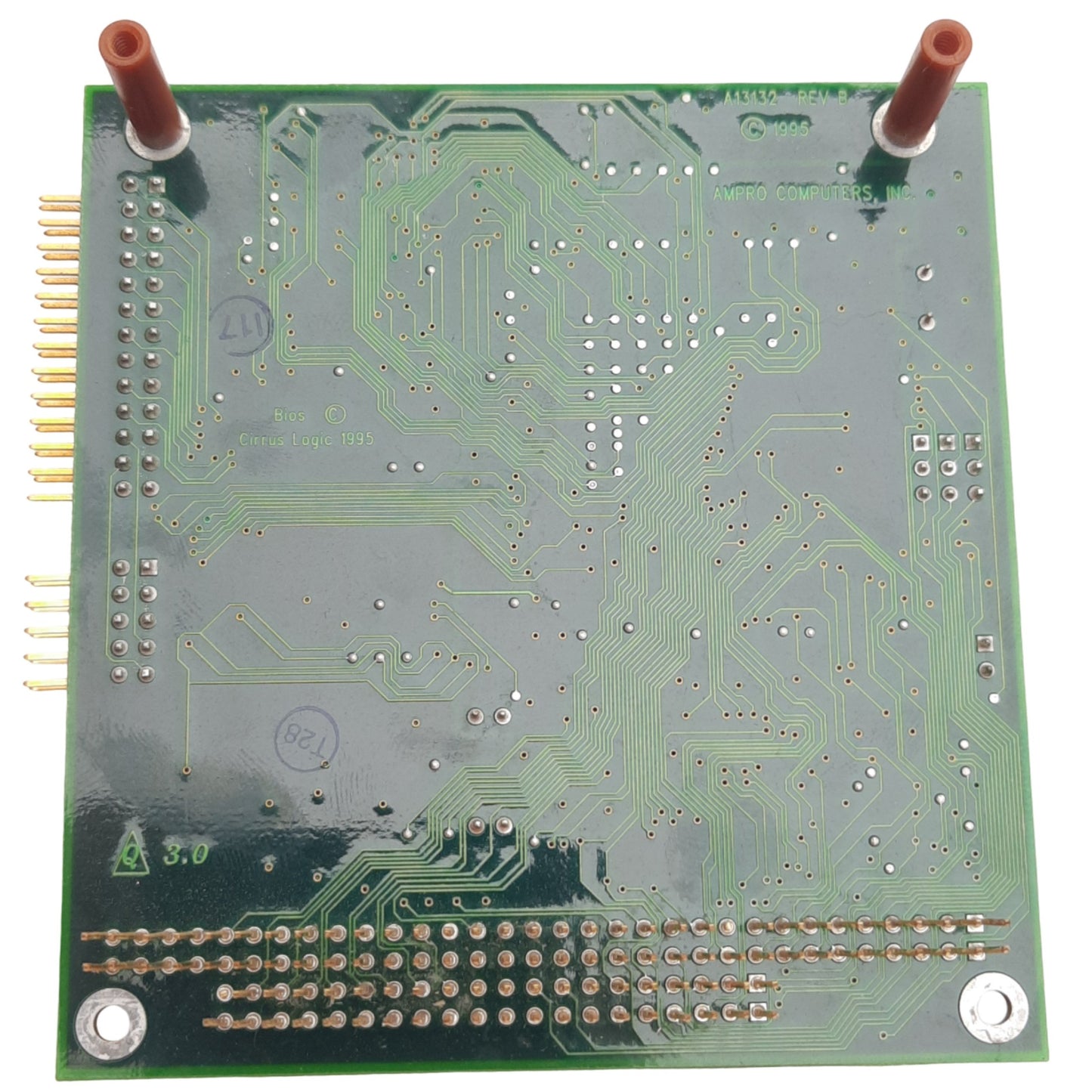 Used Ampro A13132 REV B High Res CRT Display Controller PC/104 Bus Port