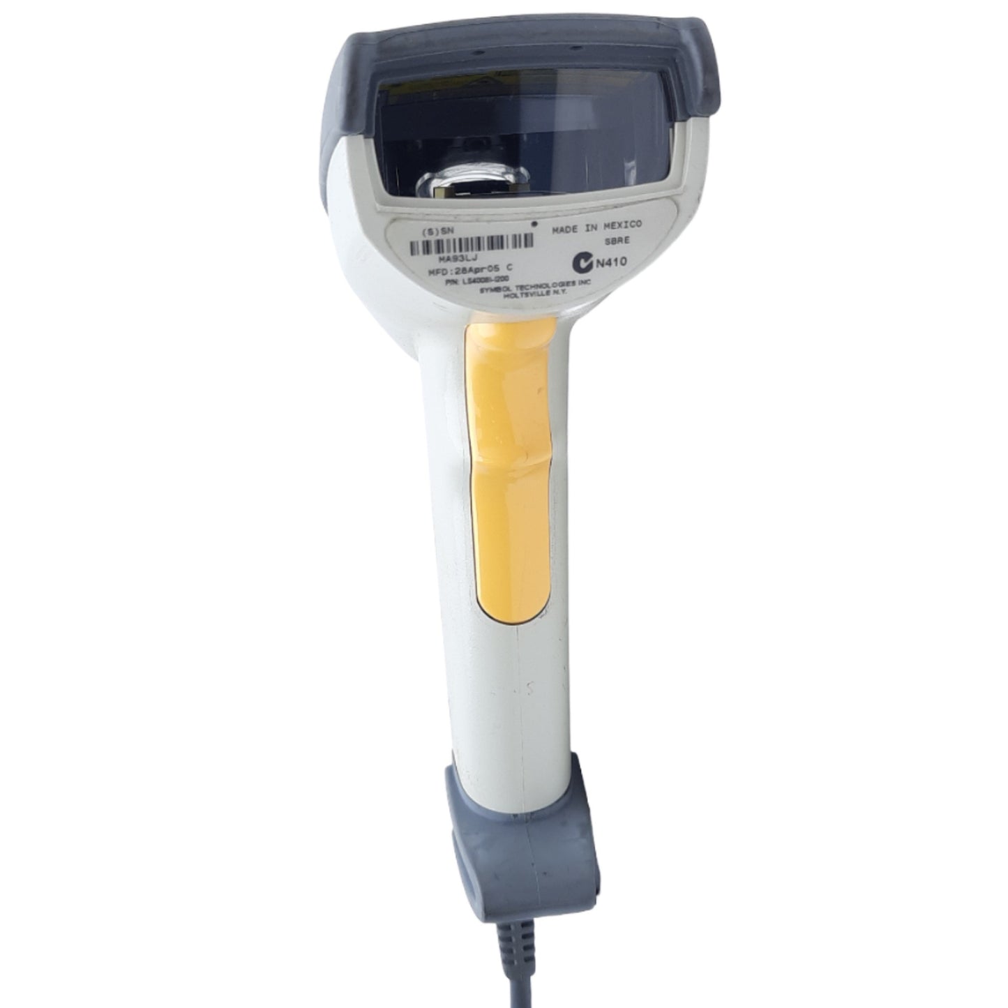 Used Symbol LS4008I-I200 N410 Handheld Barcode Scanner PS/2 Cord, 4.5-5.5 VDC