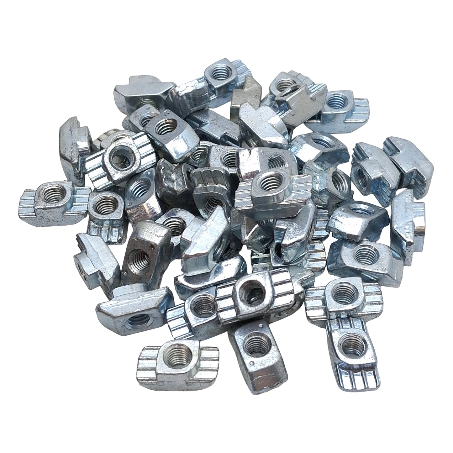 Used Lot of 50 Bosch Rexroth 3842530285 Standard Drop-In T-Nut, Steel, 10mm Slot, M6