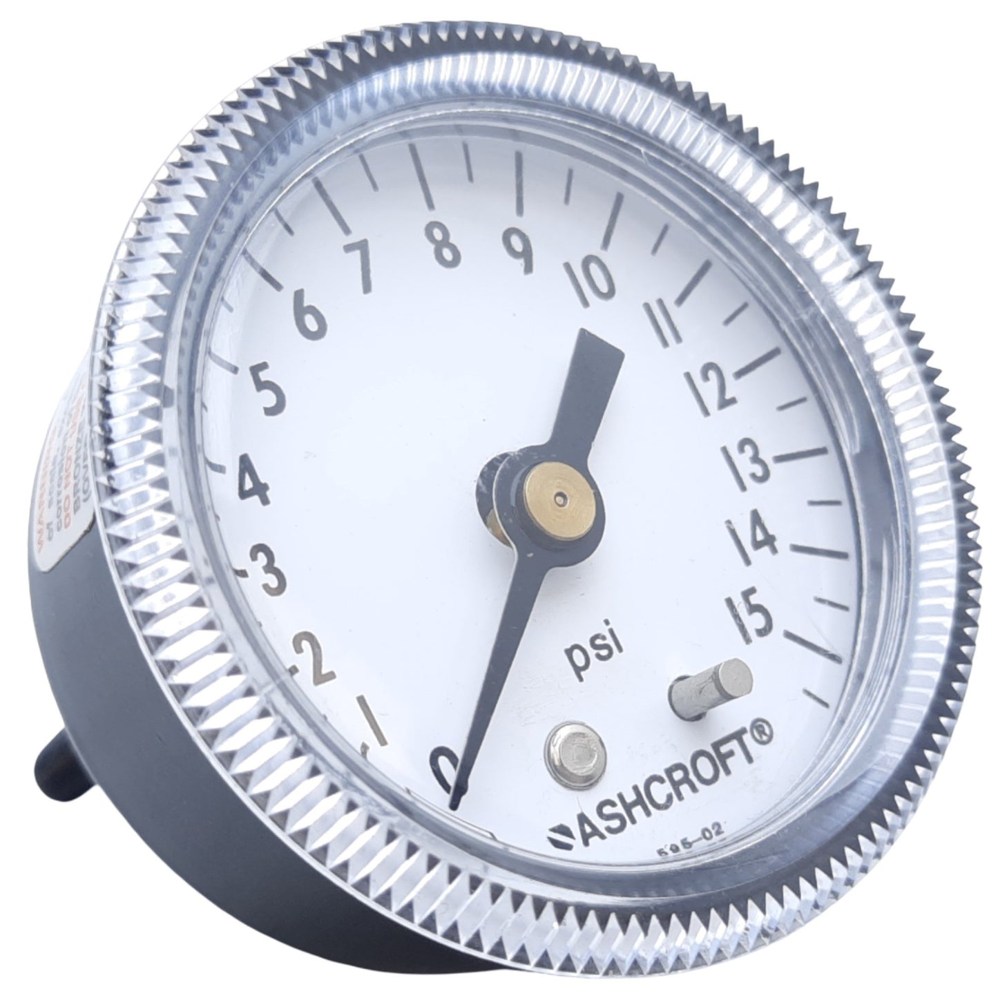 Used Ashcroft 20W1001TH 01B 15#&VAC Pressure Gauge, 30"/Hg to 15 PSI, 1/8" NPT