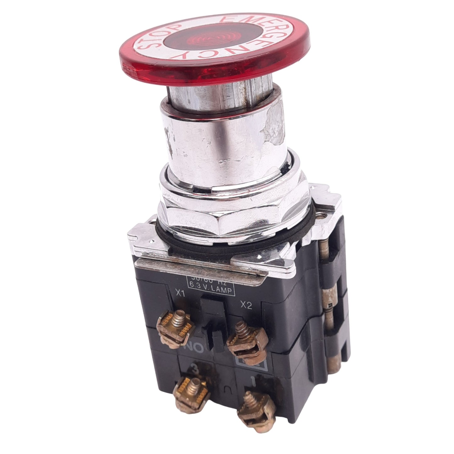 Used Eaton 10250T563C53-1 Illuminated Push/Pull E-Stop Button, ø30.5mm, 1NO 1NC, 600V