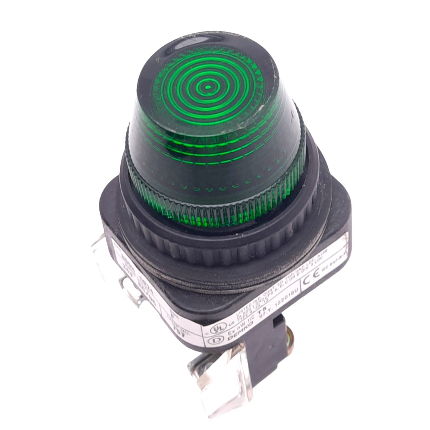 Used Allen Bradley 800H-QR24G Green Indicator Pilot Light, ø30mm, 24VAC/DC Lamp