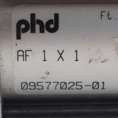 Used PHD AF1X1 Pneumatic Cylinder, ø1in Bore, 1in Stroke, 1/8in NPT, 150psi Max