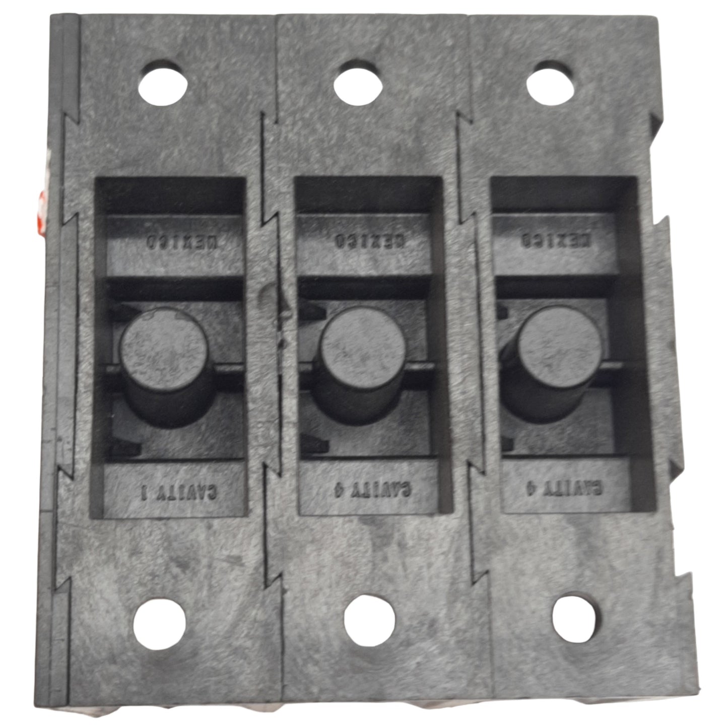 Used Ferraz Shawmut 63103 Fuse Block 3 Pole, 600V, 85A, #4-14 Wire Size, Panel Mount