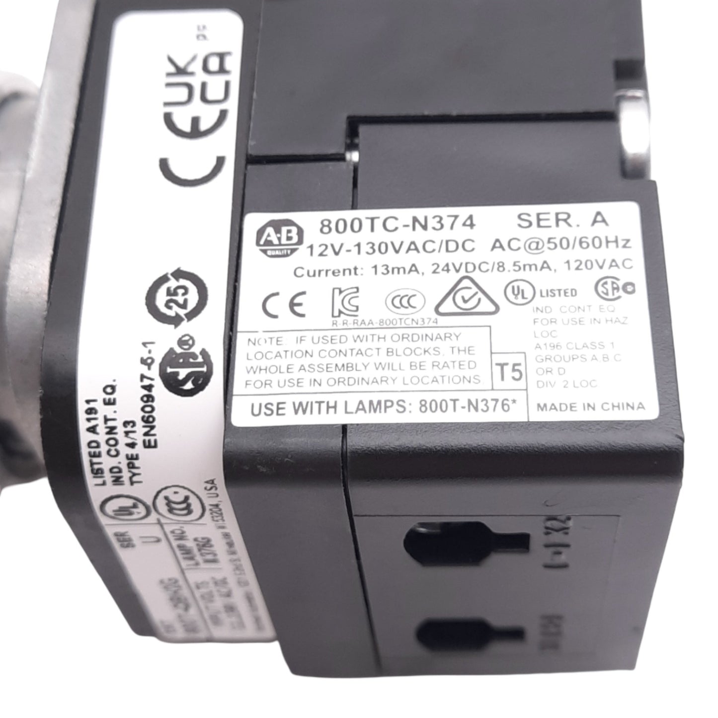 New Allen Bradley 800T-QBH2G Illuminated Pushbutton, ø30mm, 1NO+1NC, 600V 10A Max