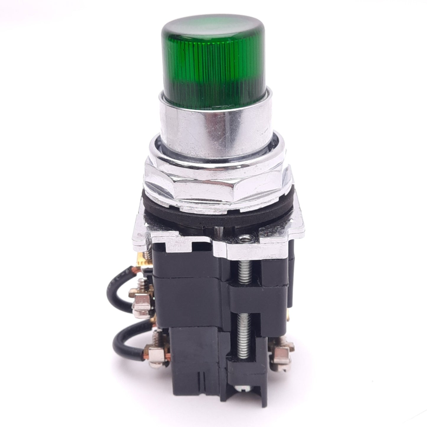 New Cutler-Hammer 10250T297LGP2A Illuminated Pushbutton, 30.5mm, 1NO 1NC, 120V LED