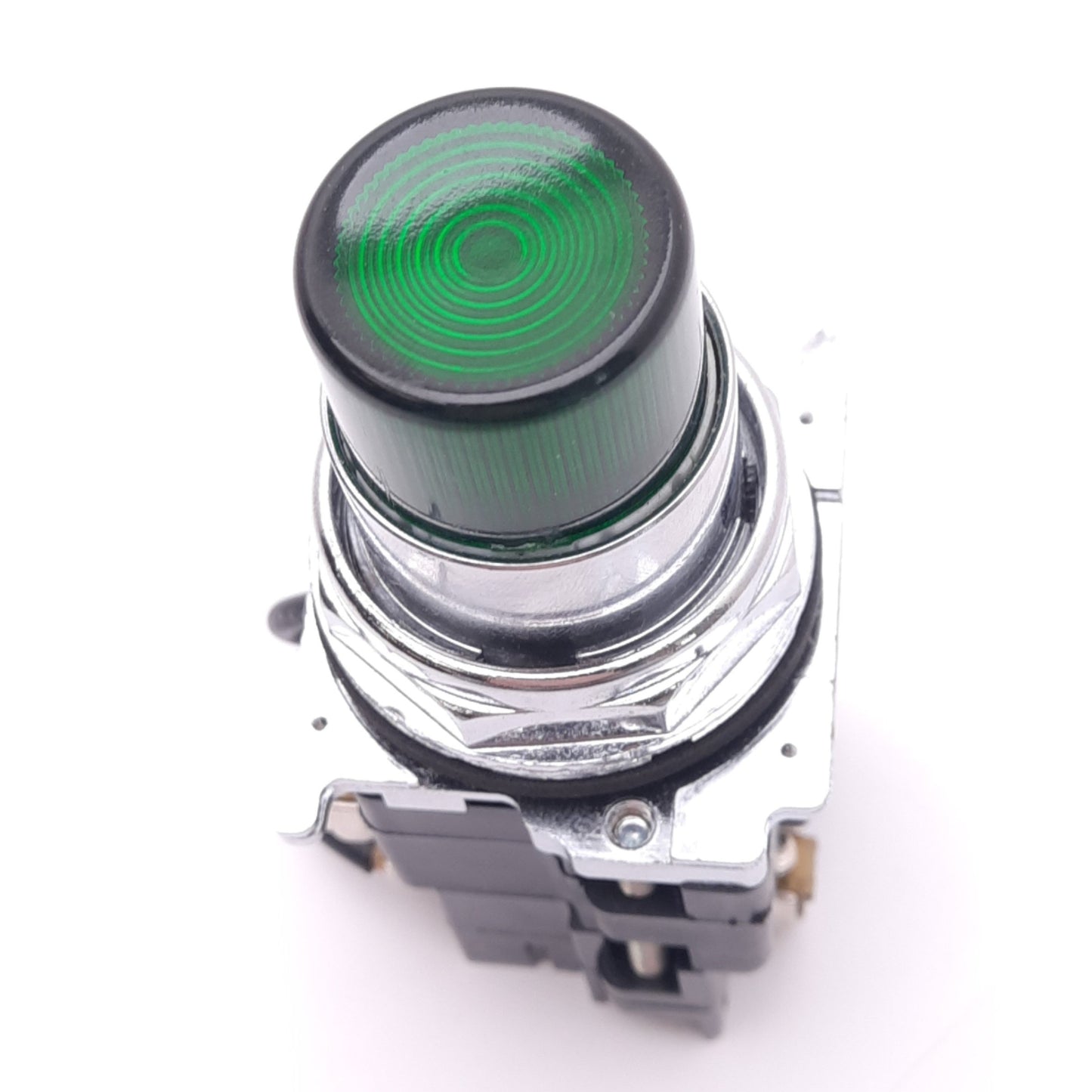 New Cutler-Hammer 10250T297LGP2A Illuminated Pushbutton, 30.5mm, 1NO 1NC, 120V LED