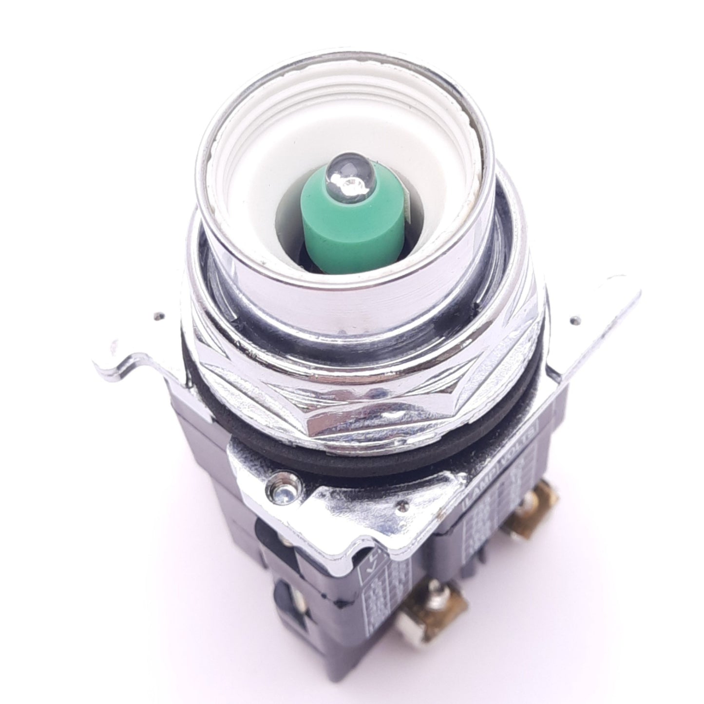 New Cutler-Hammer 10250T297LGP2A Illuminated Pushbutton, 30.5mm, 1NO 1NC, 120V LED