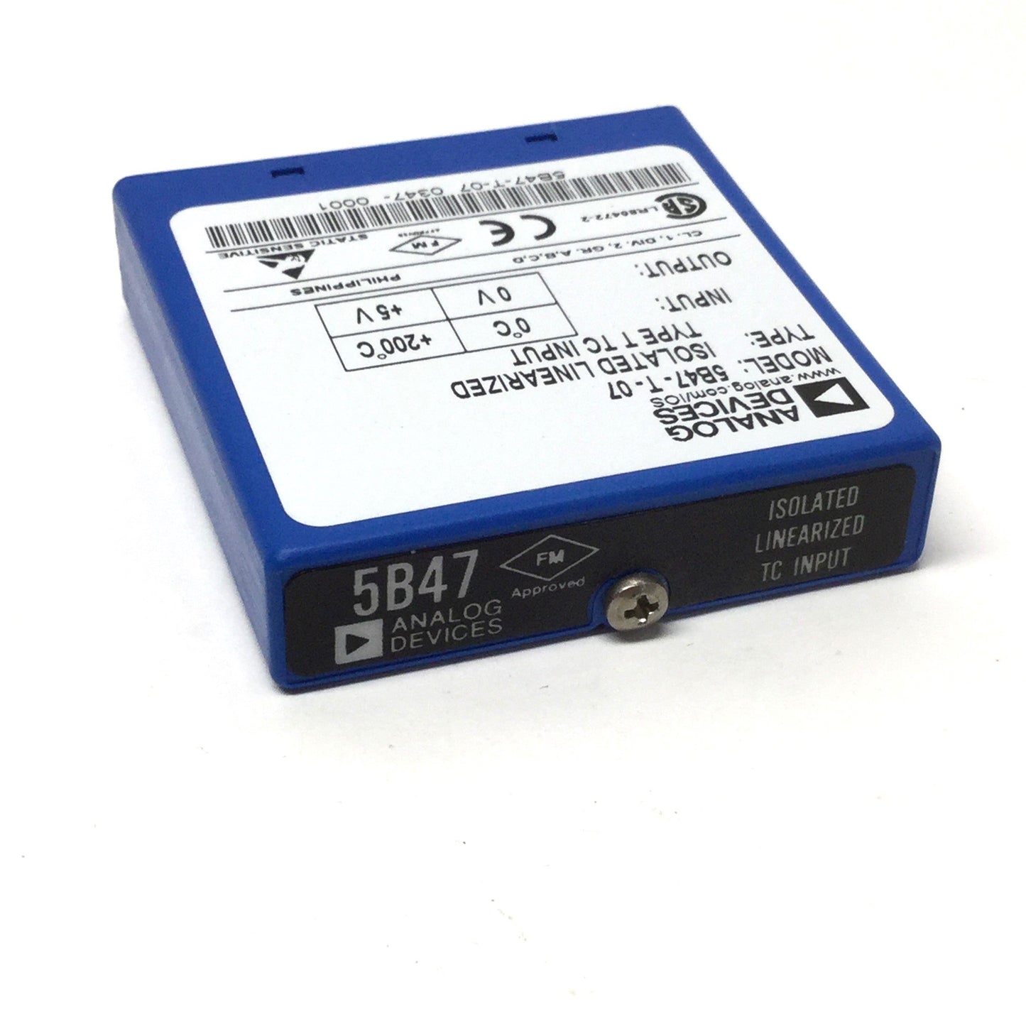 Used Analog Devices 5B47-T-07 Isolated Linearized TC Input Module Type T 0-200°C 0-5V