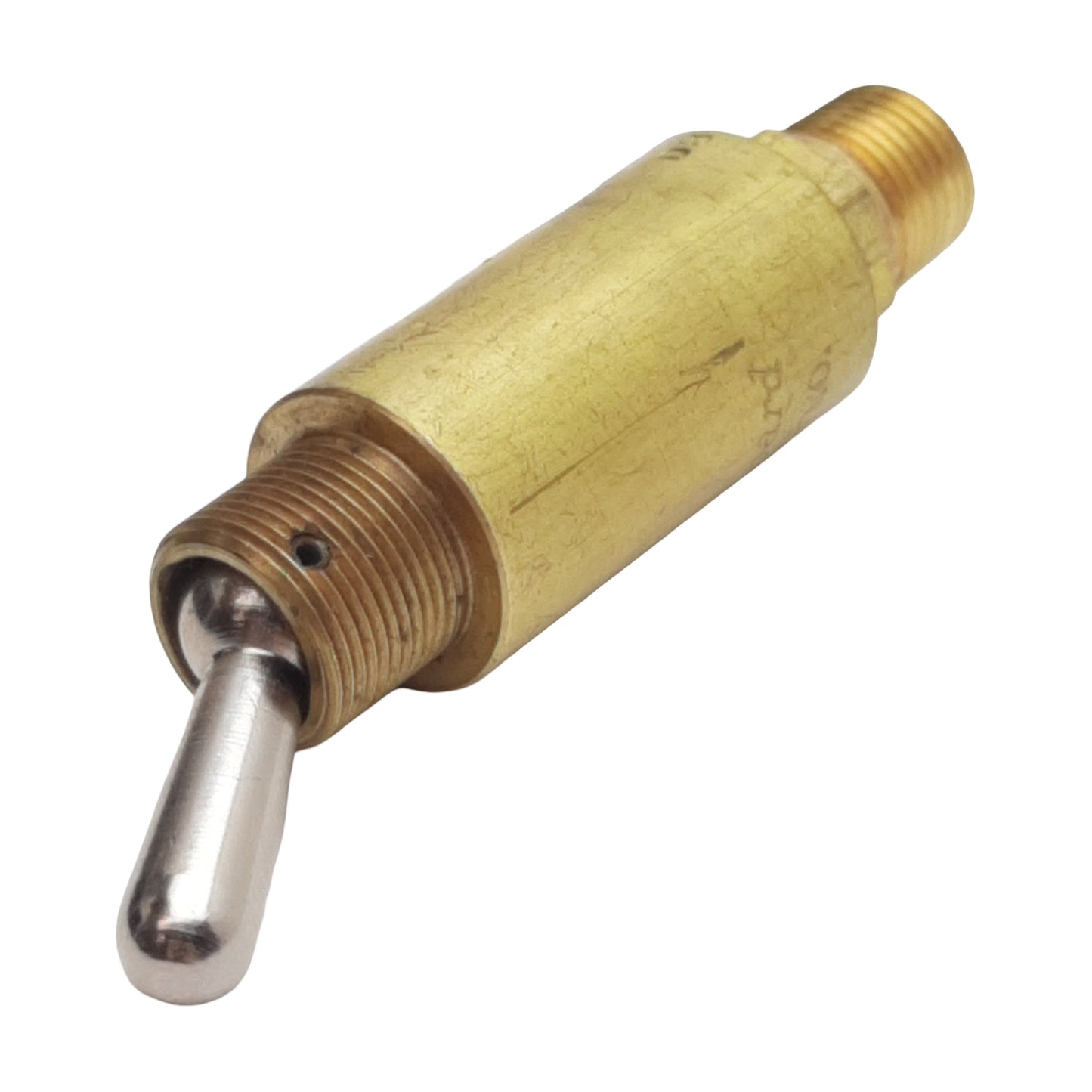 Used Lot of 2 Clippard MTV-3P Toggle Valve, 3-Way NC, 1/8in NPT/#10-32, 300psig Max