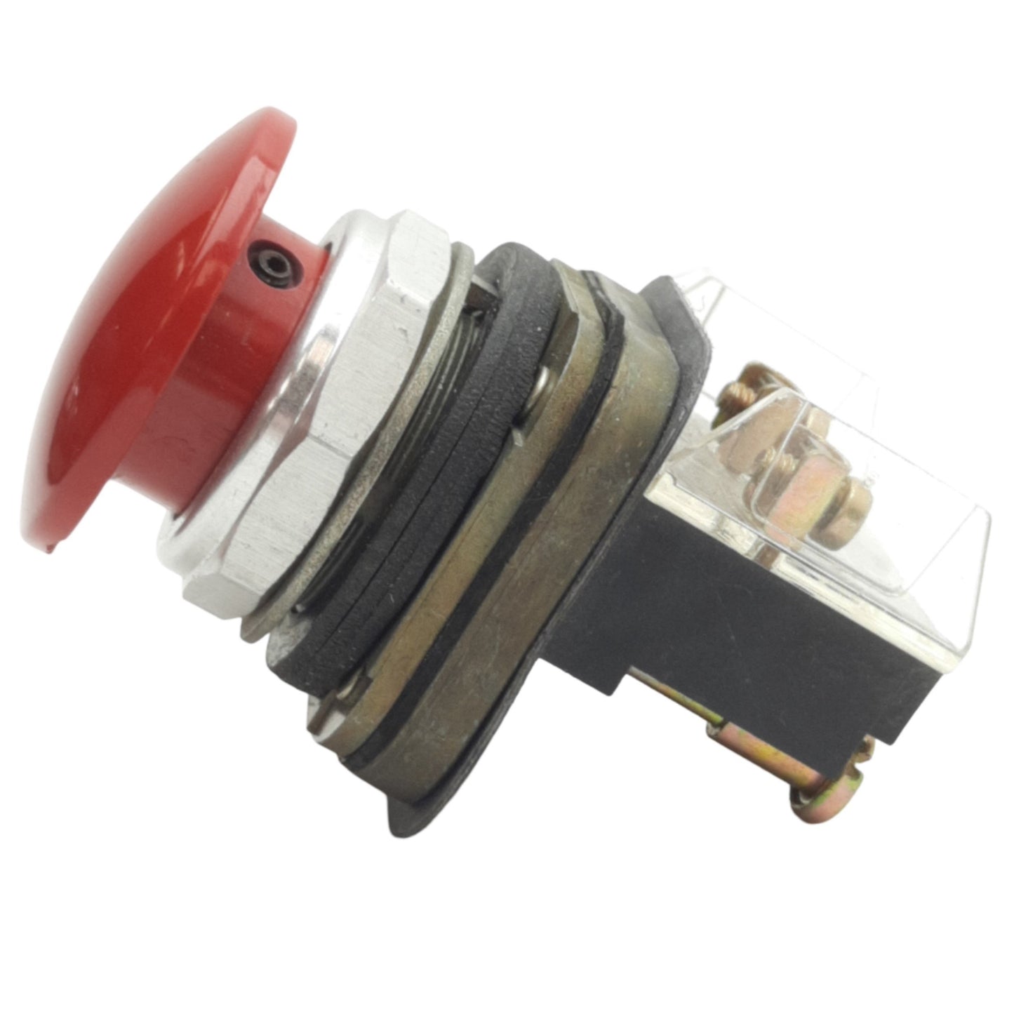 Used Allen Bradly 800T-D Momentary Push Button ø30mm, Red, 1NC, ø40mm Mushroom