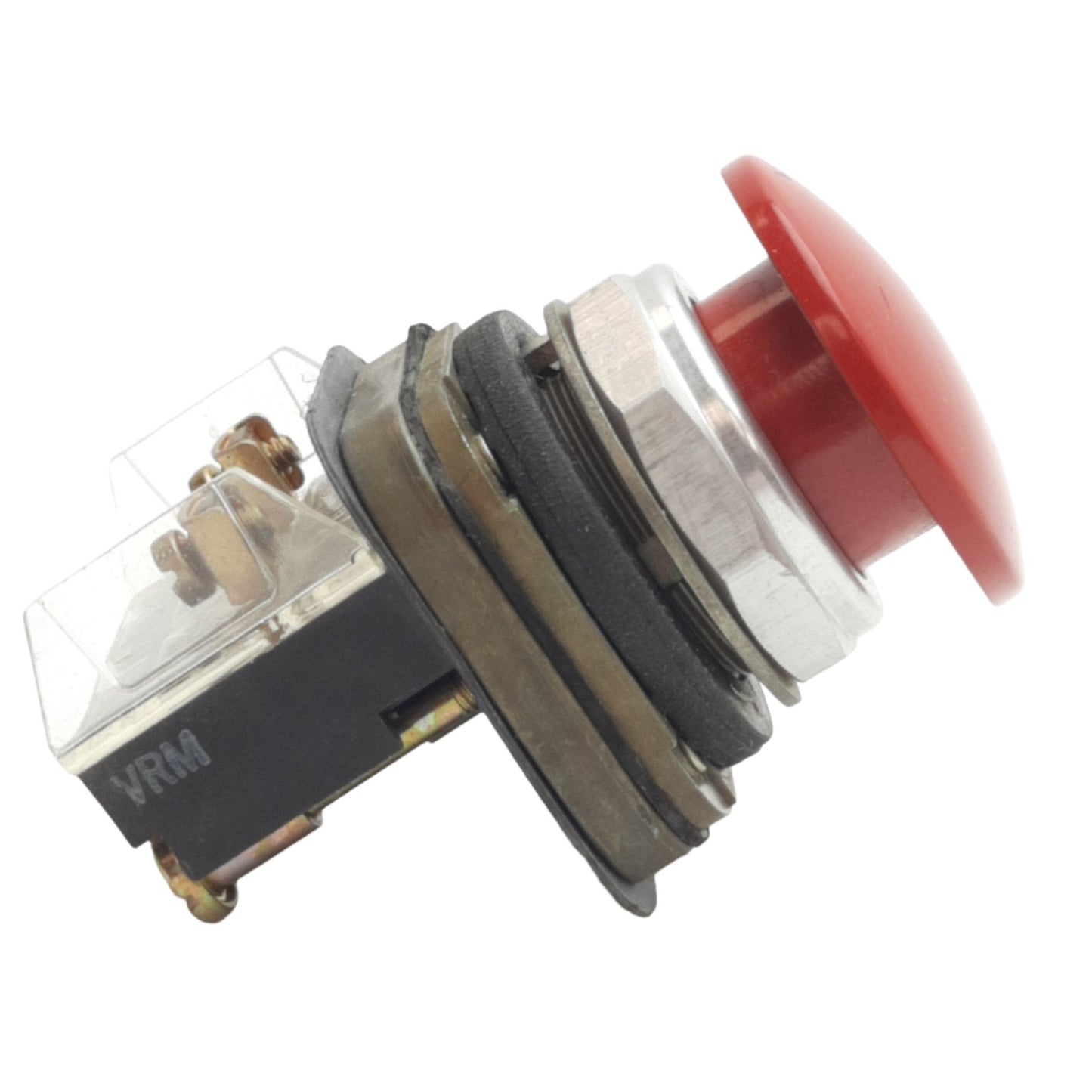 Used Allen Bradly 800T-D Momentary Push Button ø30mm, Red, 1NC, ø40mm Mushroom