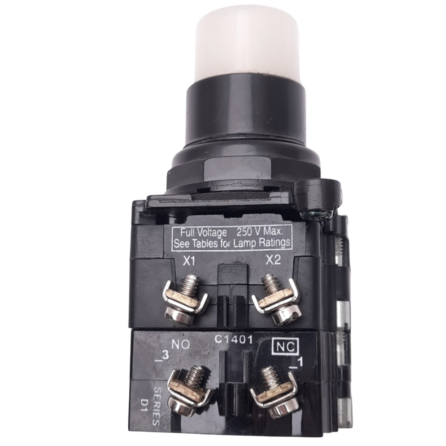 Used Eaton 10250T White Illuminated Pushbutton, ø30.5mm, 1NO 1NC, 600VAC/250VDC Max