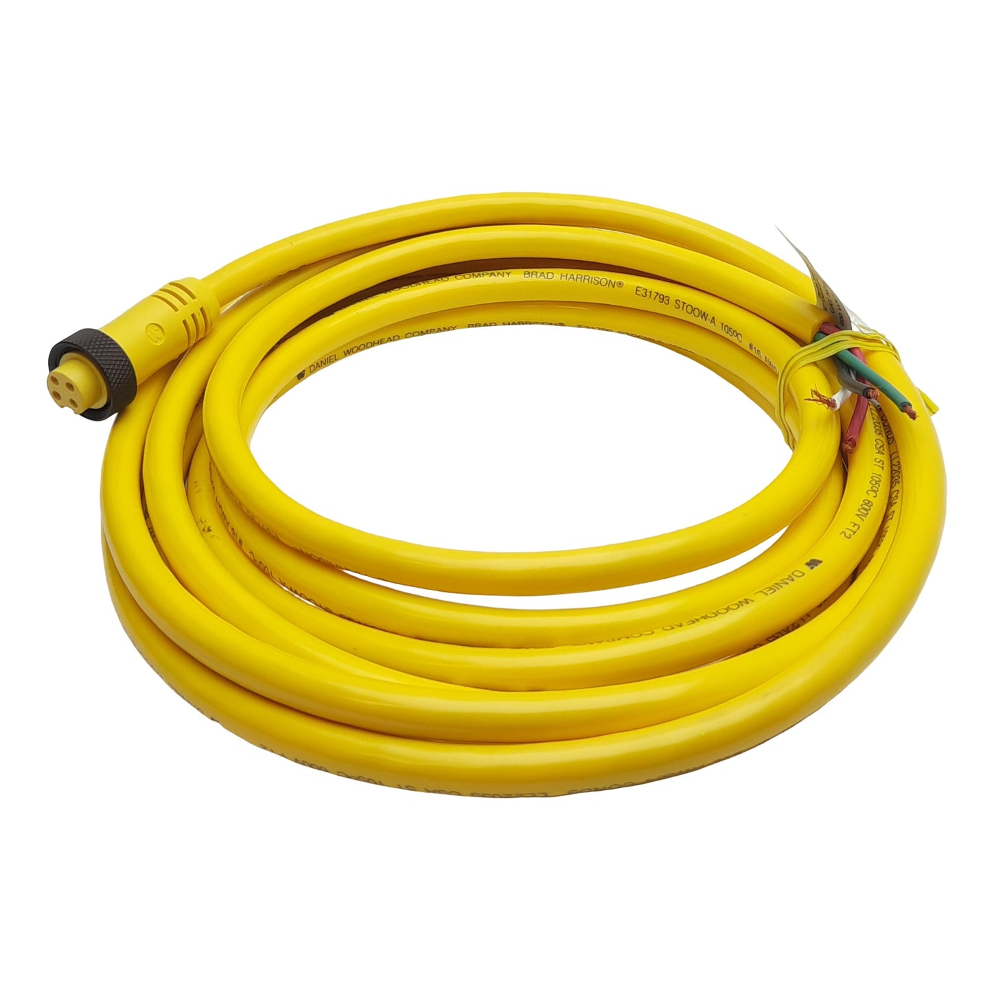 New Brad Harrison 41186 Cordset 4-Pin Size A Mini-Change Female to Flying Leads 15ft
