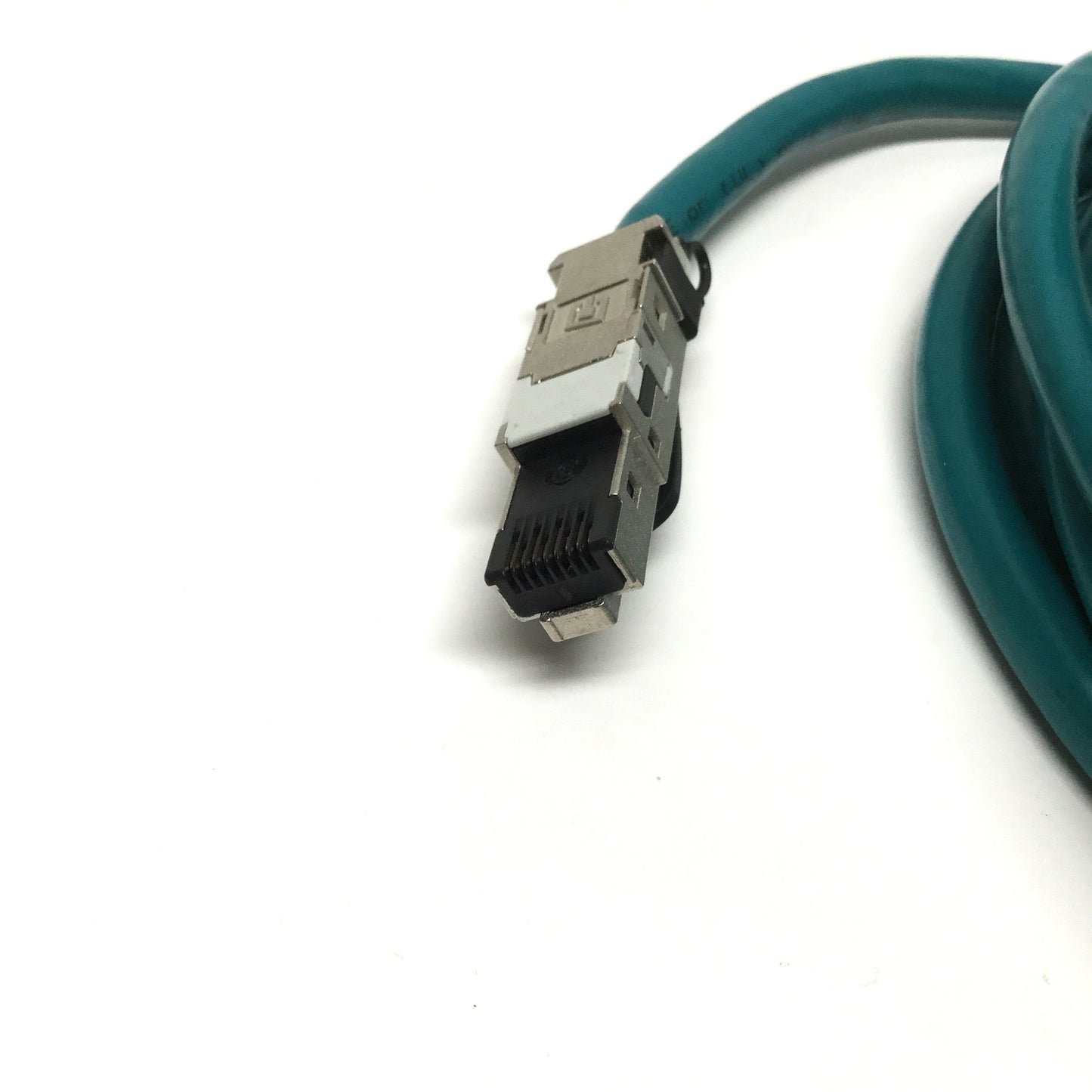 Used Allen-Bradley 1585D-M4HBJM-2M5 Ethernet Cable Patchcord, M12 4-Pin RJ45, 2.5m