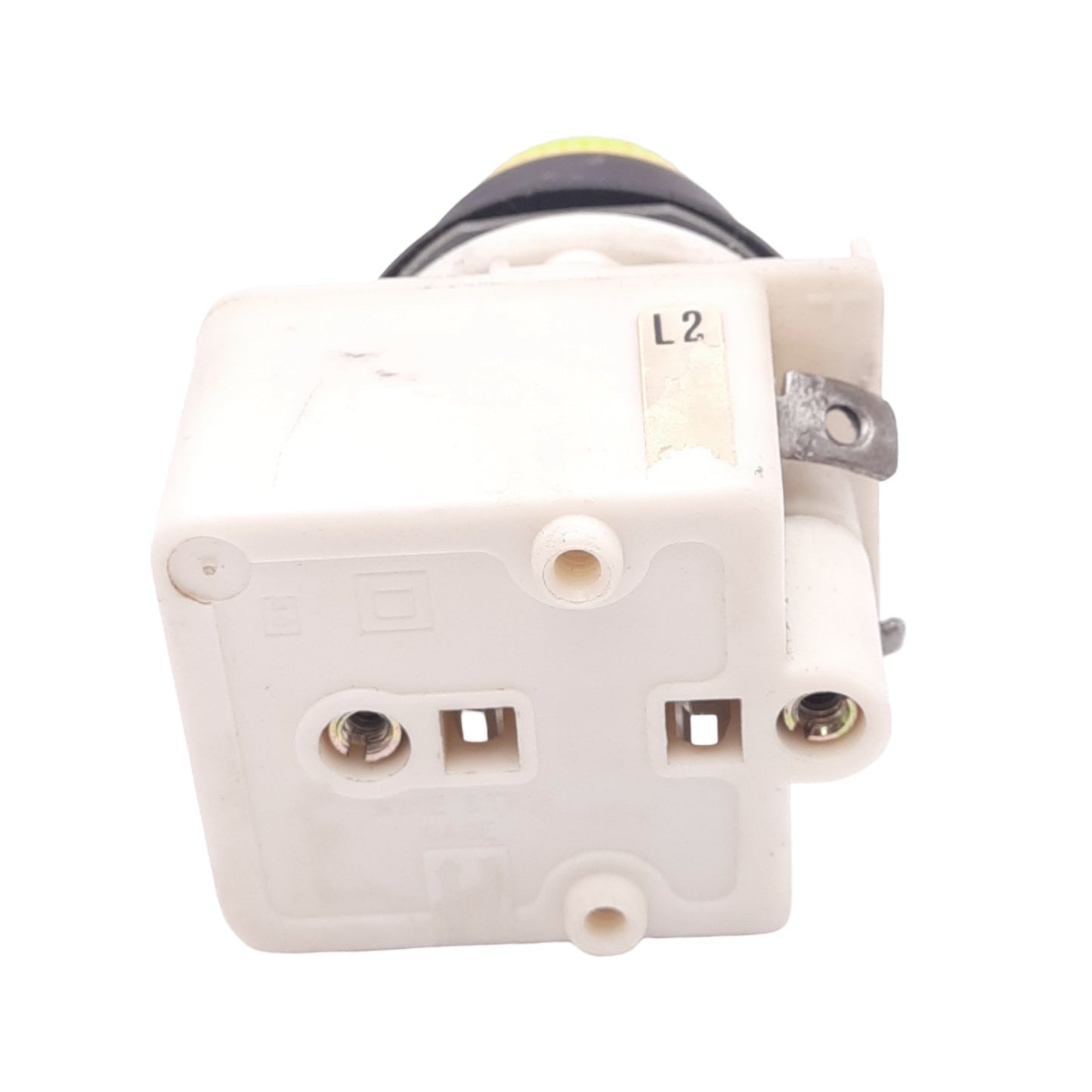 Used Square D 9001KM38LY Yellow Illuminated Pushbutton, 30mm, 120VAC/DC, 600V 10A Max