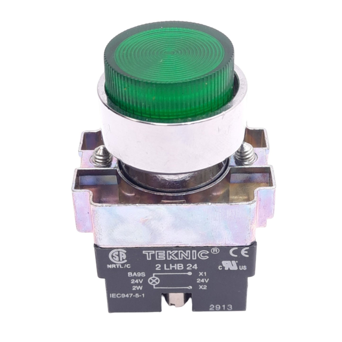 New Altech 2ALP3LB-024 Green Illuminated Pushbutton Switch, ø22mm, 24VAC/DC LED