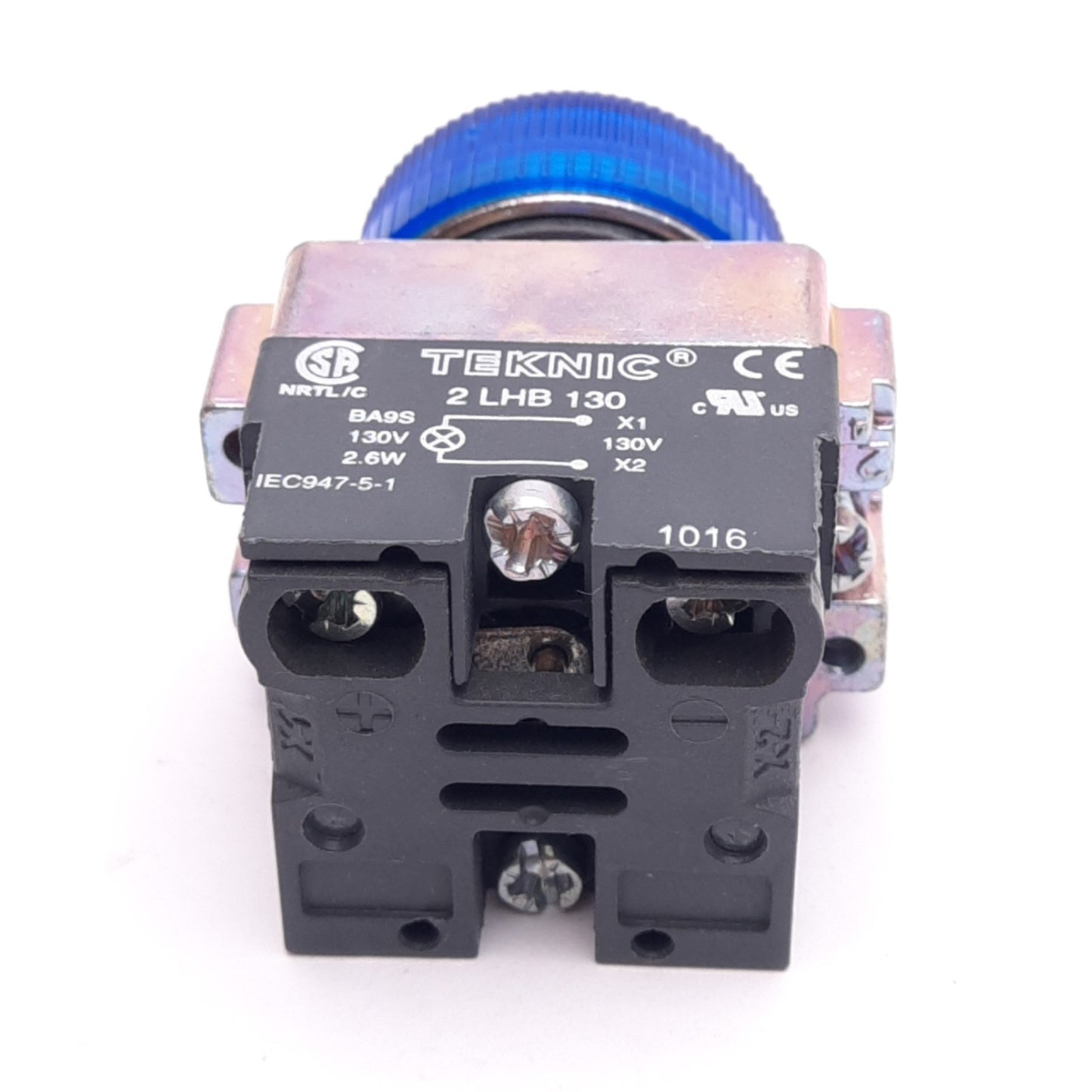 New Altech 2PLB6LB-130 TEKNIC Blue Indicator Pilot Light, 22.5mm, 130VAC/DC