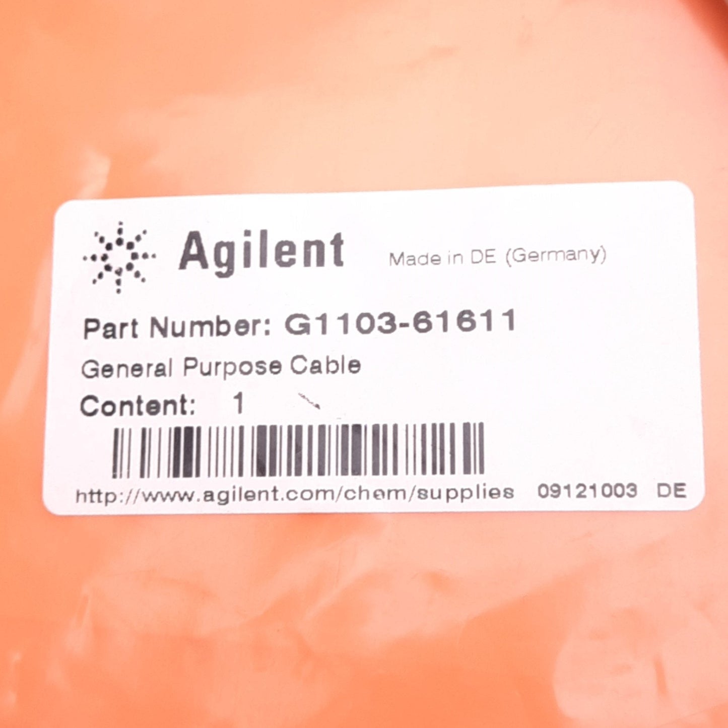 New Agilent G1103-61611 GPIO Cable, D-Sub 15-Pin HD Male to Bare End, 2m Length