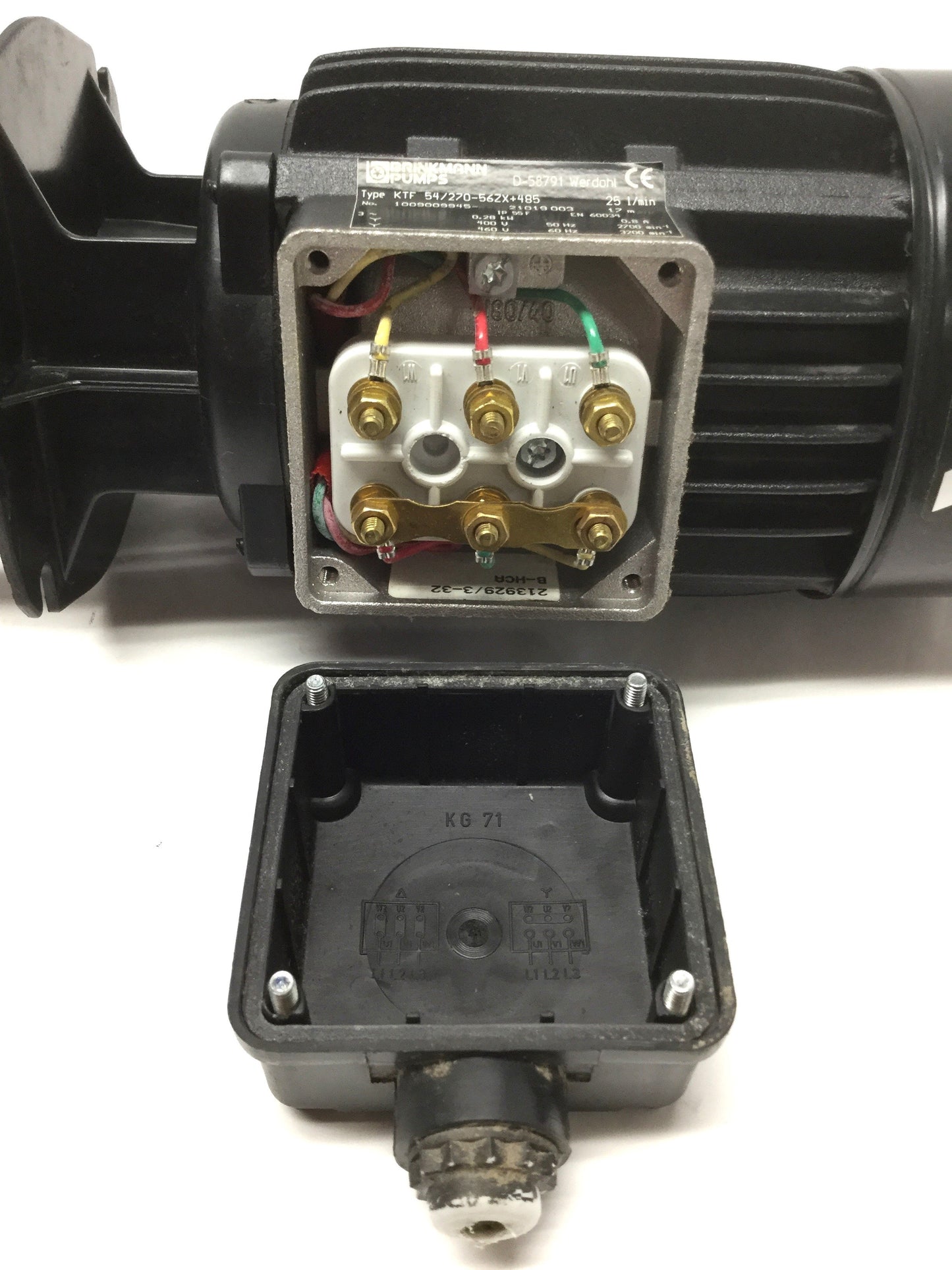 Used Brinkmann KTF 54/270-56ZX+485 Immersion Pump 25LPM, 17m Head, 400/460VAC 3PH