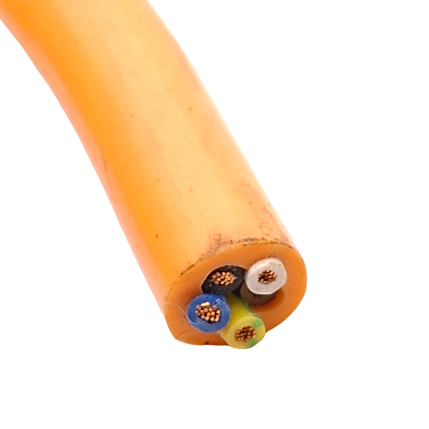 Used Lumberg RK50/5M Single-Ended Cordset, 600V 8A, 5-Pin Mini 7/8" Female, 5m Long