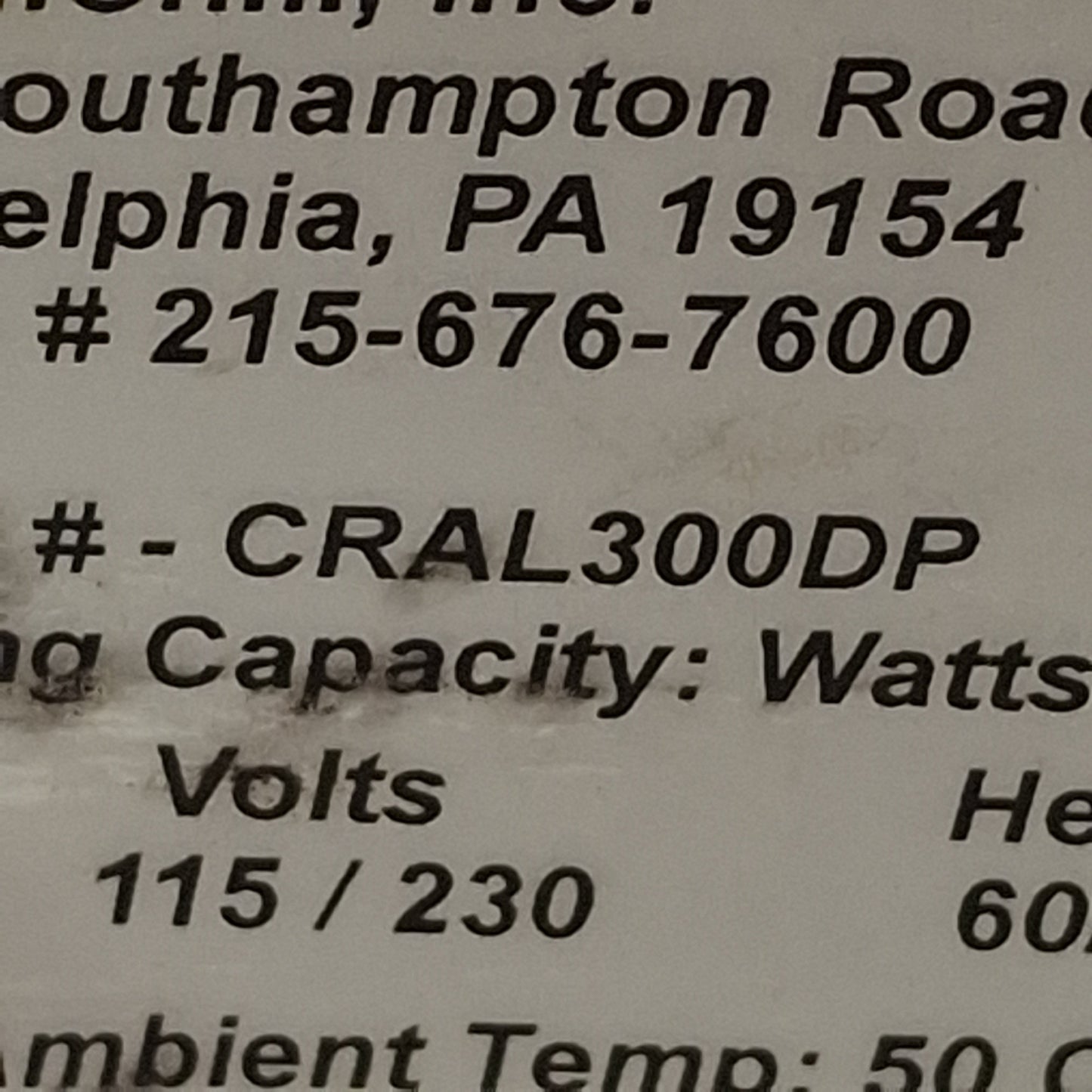 Used Custom Chill CRAL300DP Recirculating Chiller, 0.2Gal, 1gpm, 1023BTUH, 115/230VAC