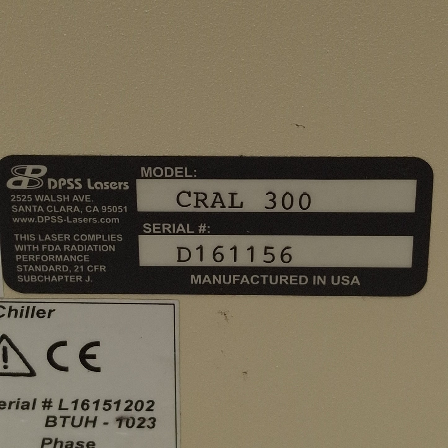 Used Custom Chill CRAL300DP Recirculating Chiller, 0.2Gal, 1gpm, 1023BTUH, 115/230VAC