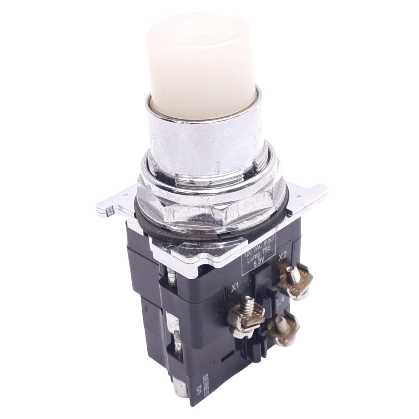 Used Eaton 10250T411C26-53 White Illuminated Pushbutton, 30mm, 1NO, 600VAC/250VDC Max