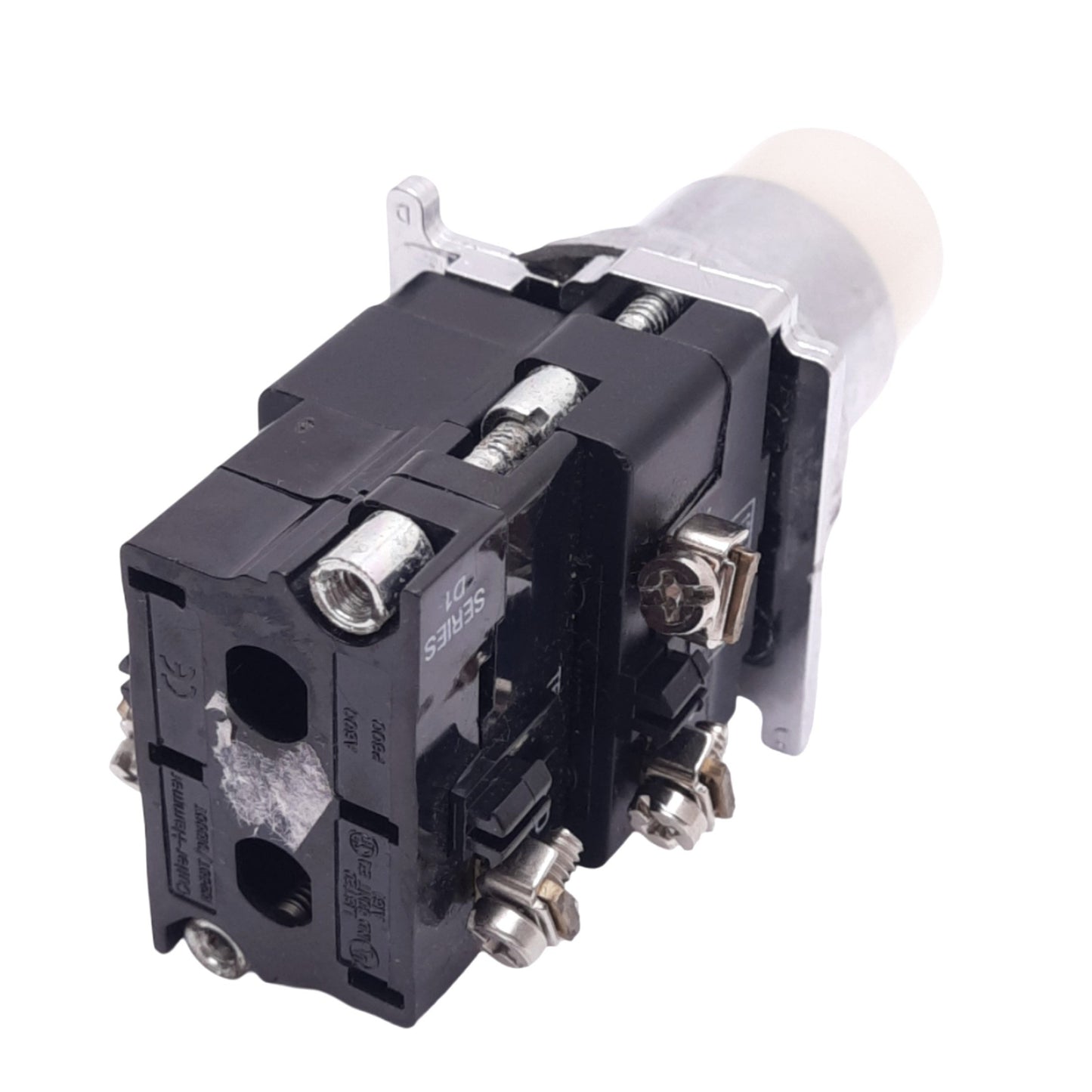Used Eaton 10250T411C26-53 White Illuminated Pushbutton, 30mm, 1NO, 600VAC/250VDC Max