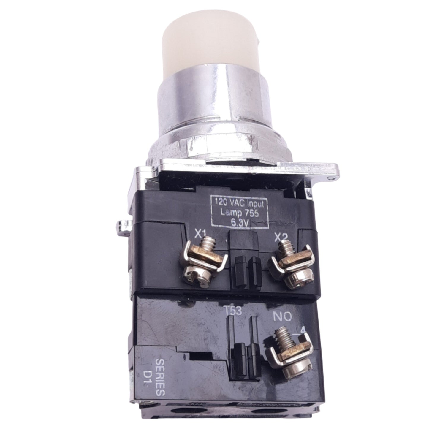 Used Eaton 10250T411C26-53 White Illuminated Pushbutton, 30mm, 1NO, 600VAC/250VDC Max