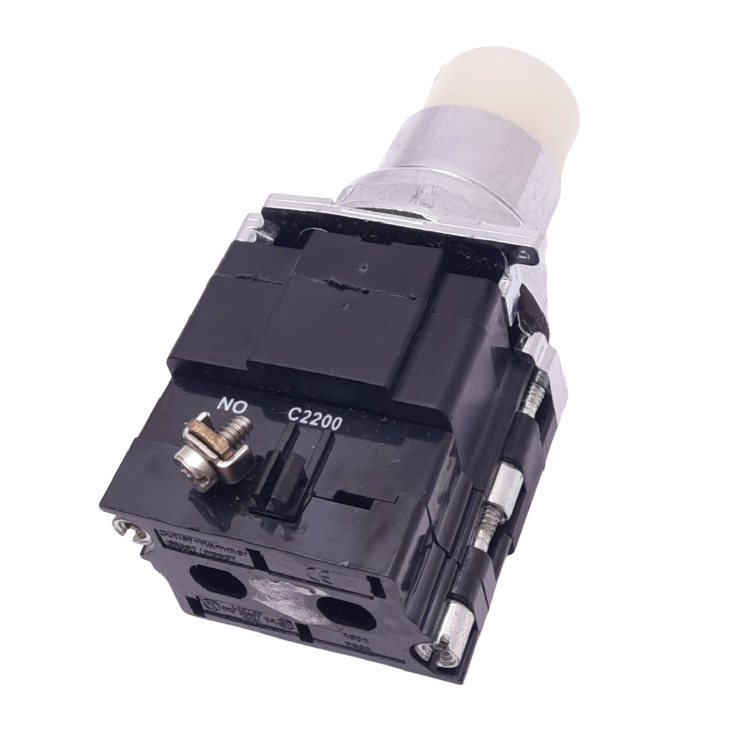 Used Eaton 10250T411C26-53 White Illuminated Pushbutton, 30mm, 1NO, 600VAC/250VDC Max