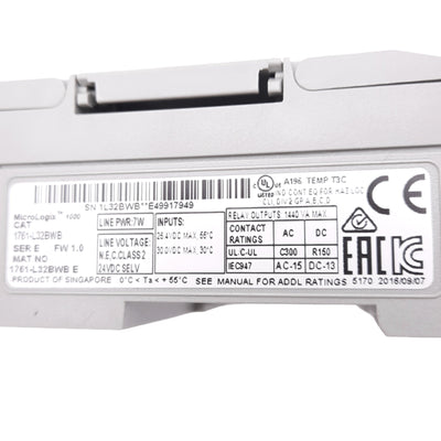 Used Allen Bradley 1761-L32BWB MicroLogix 1000 PLC Controller, 32-Point, 24VDC