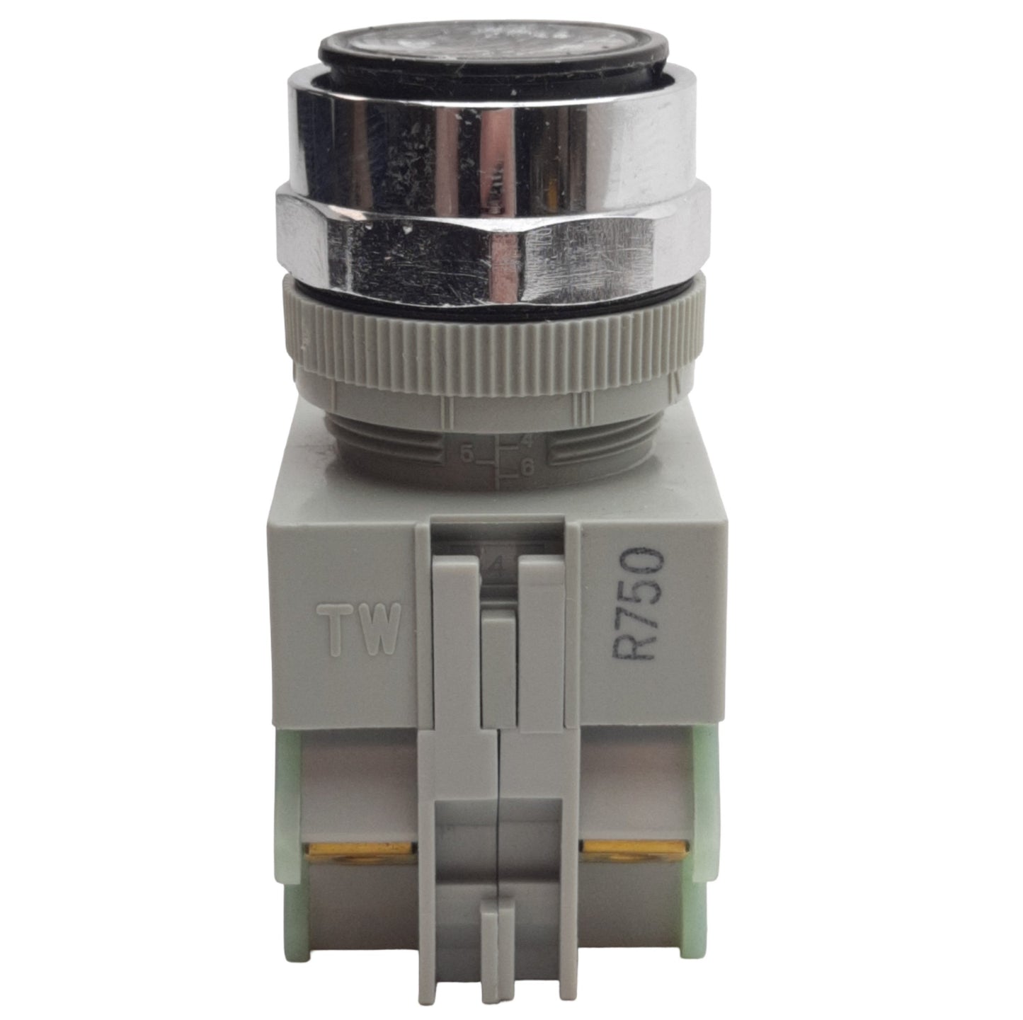 Used IDEC ABW120-B Black Momentary Push Button ø22mm, 2NO Contact, 600VAC/DC 10A Max