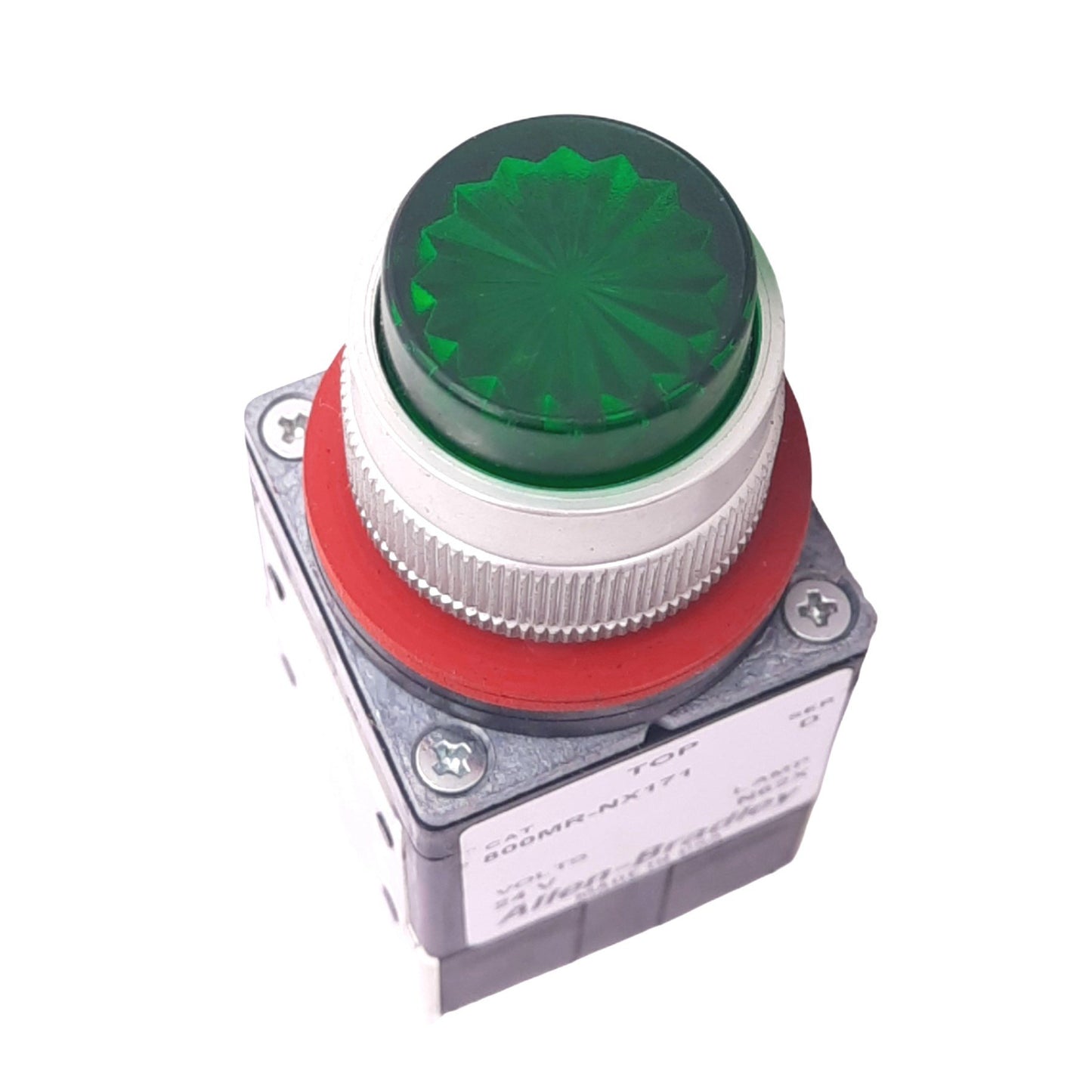 New Allen Bradley 800MR-NX171 Green Illuminated Pushbutton, 22mm, 2NO, 24VAC/DC Lamp