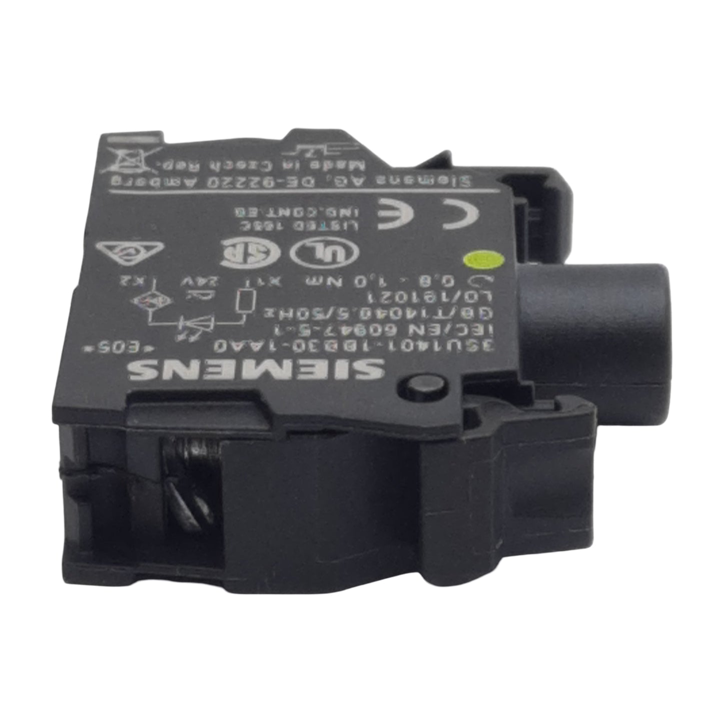 New Siemens 3SU1401-1BB30-1AA0 Pushbutton LED Module, Yellow, 24VAC/VDC, 22mm