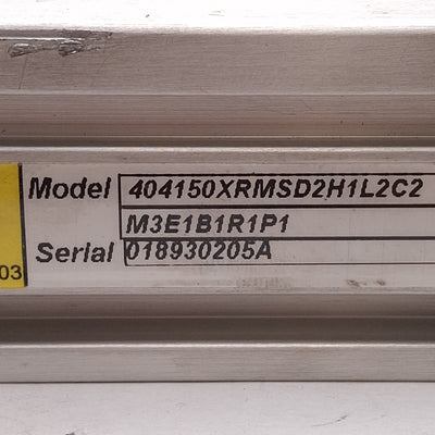 Used Parker 404150XRMSD2 Linear Actuator, 150mm Travel, 5mm Lead, 375lb Load