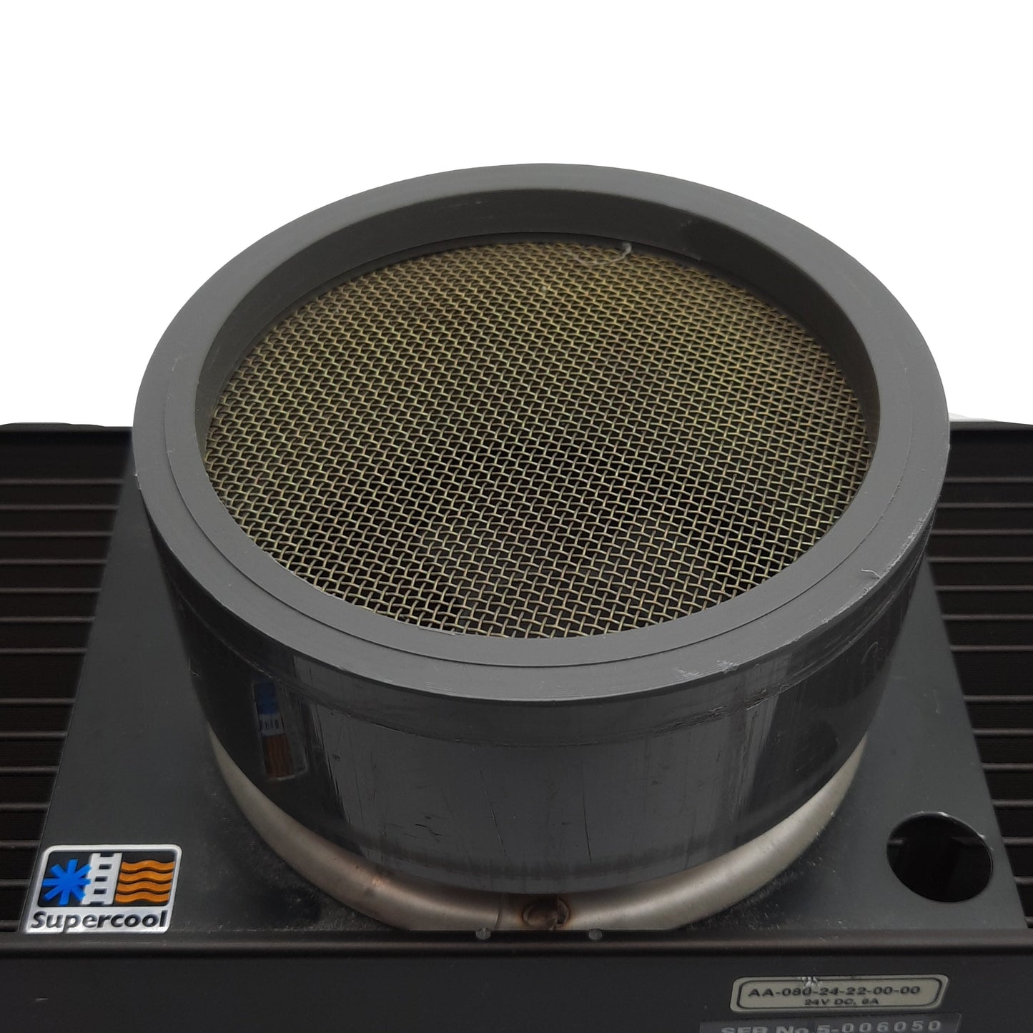 Used Supercool AA-080-24-22-00-00 Air to Air Cooler/Heatsink 24VDC 6A 80W w/Fan Guard