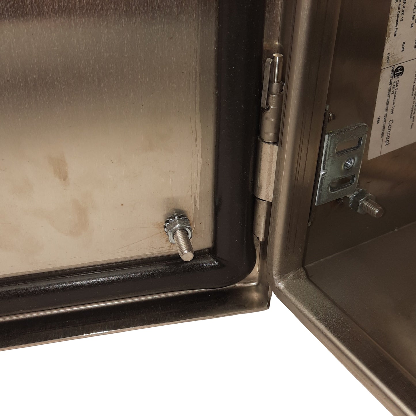 Used nVent Hoffman CSD16126SS Electrical Enclosure Cabinet Box 16 x 12 x 6in w/ Holes