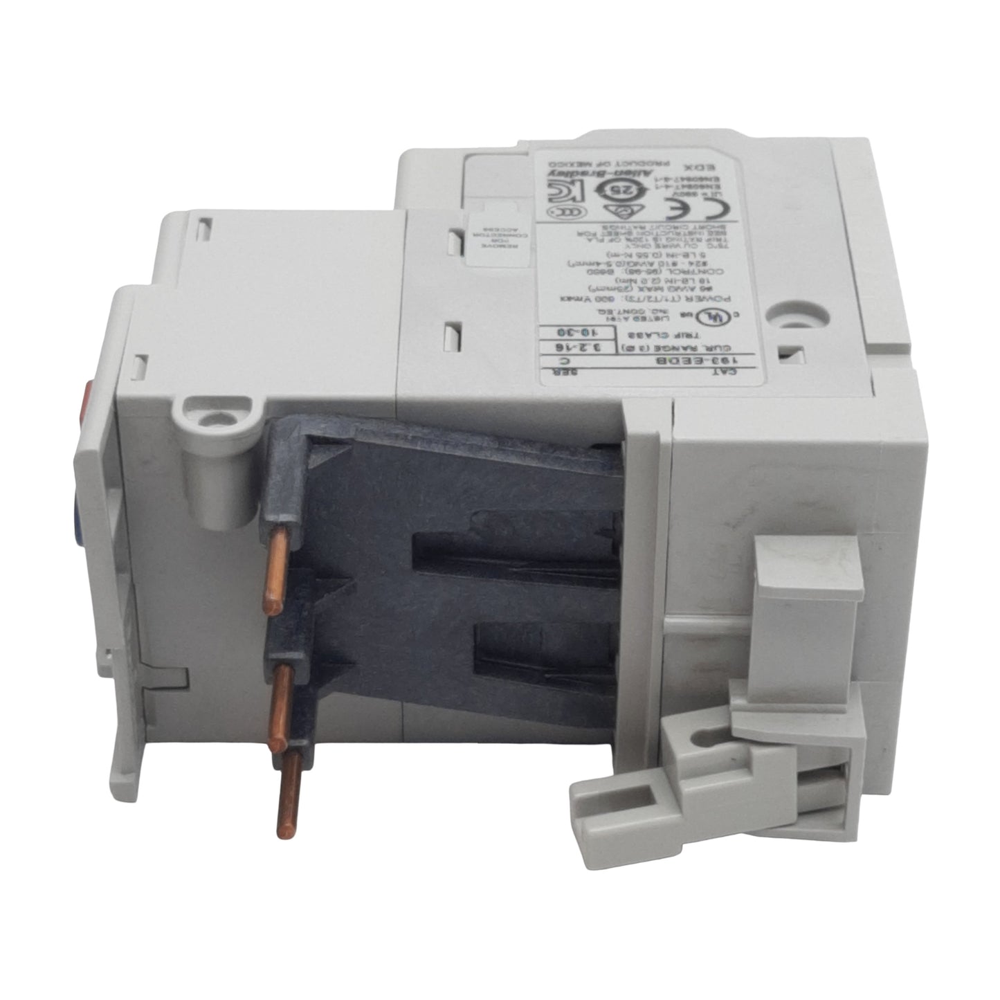 New Allen Bradley 193-EEDB Overload Relay 3-Pole, 3.2-16A, 600V, 1NO/1NC, 10-30 Trip