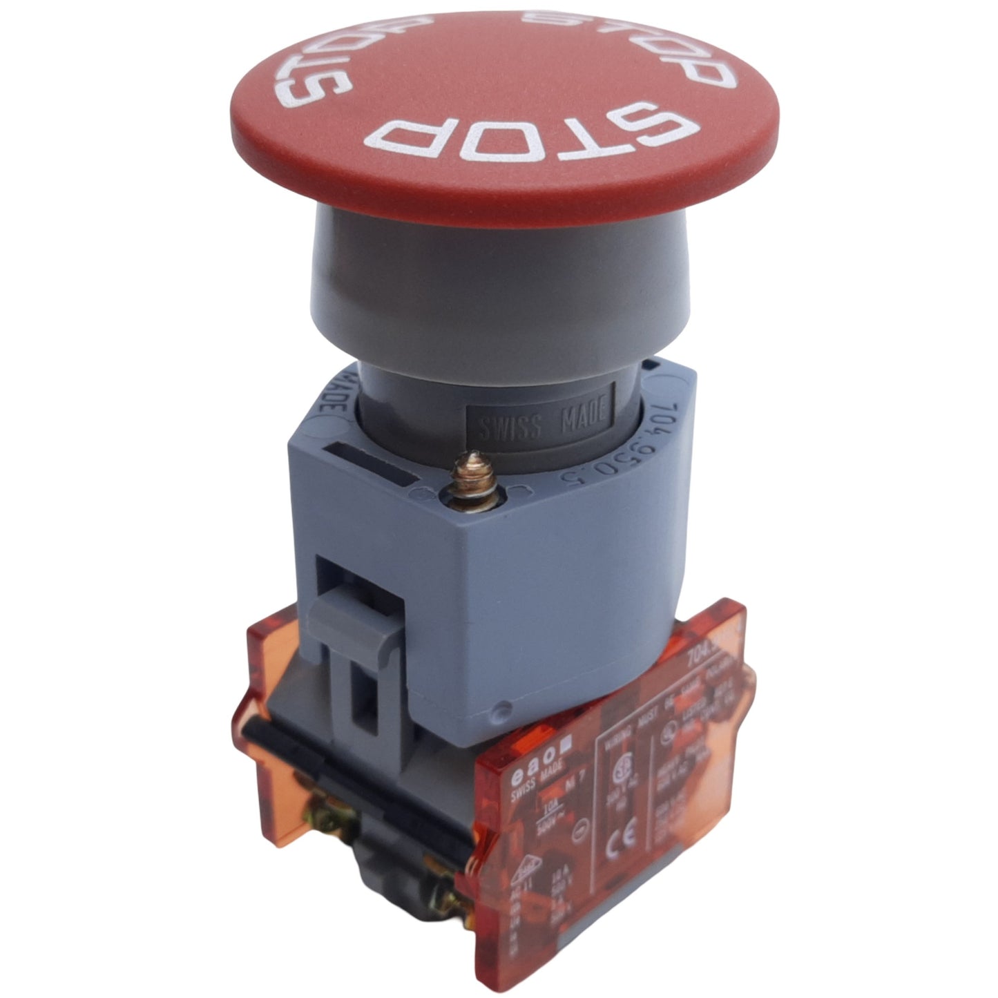 Used EAO 704.910.4 Emergency Stop Push-Twist to Release Button 2NC, ø40mm, 10A 500VAC