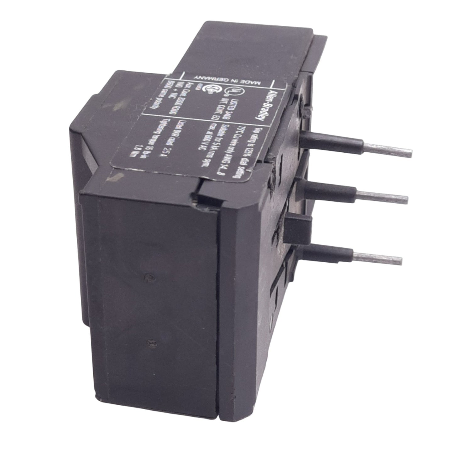 Used Allen Bradley 193-TAB24 Thermal Overload Relay, 1.6-2.4A, 1NO+1NC Aux, 600V Max