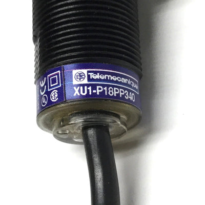 Used Telemecanique XU1-P18PP340 Reflective Photoelectric Sensor 12-24VDC, M18, 4m