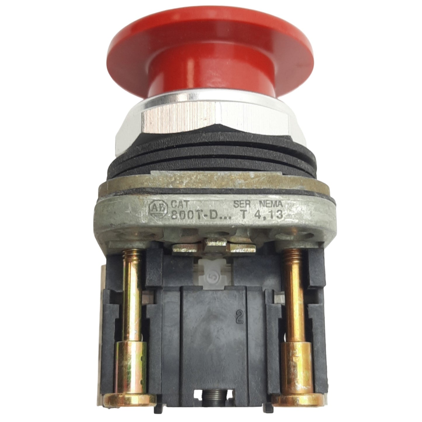 Used Allen Bradley 800T-D6D4 Red Momentary Push Button ø30mm, 1NCLB, 600V 10A