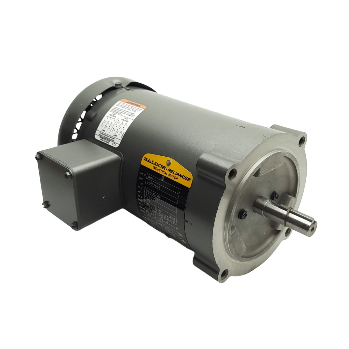 New Baldor VM3546 AC Motor, 208-230/460VAC 3-PH, 1HP, 1800RPM, 56C Frame